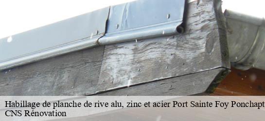Habillage de planche de rive alu, zinc et acier 33220