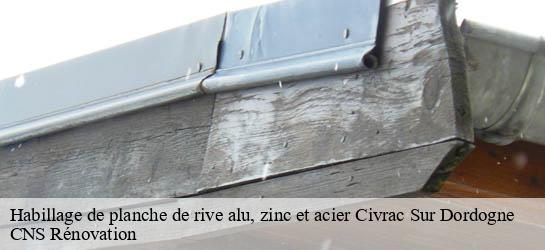 Habillage de planche de rive alu, zinc et acier 33350