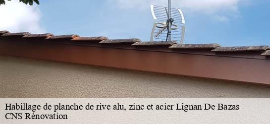Habillage de planche de rive alu, zinc et acier 33430