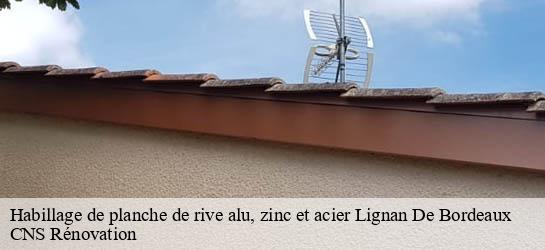 Habillage de planche de rive alu, zinc et acier 33360