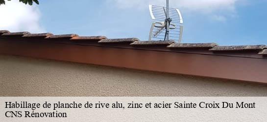 Habillage de planche de rive alu, zinc et acier 33410