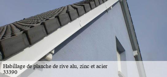 Habillage de planche de rive alu, zinc et acier 33390