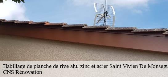 Habillage de planche de rive alu, zinc et acier 33580