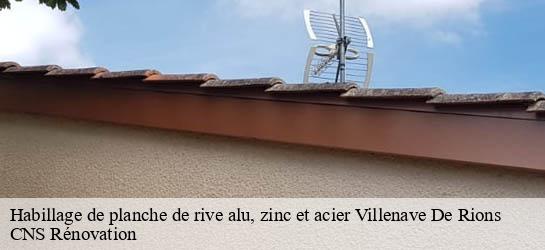 Habillage de planche de rive alu, zinc et acier 33550