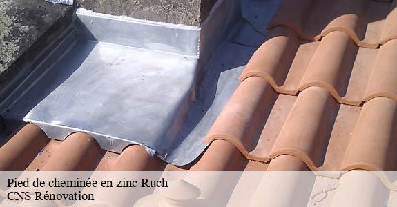 Pied de cheminée en zinc ruch-33350 CNS Rénovation