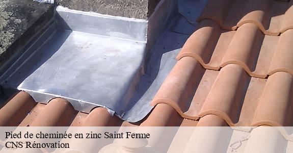 Pied de cheminée en zinc saint-ferme-33580 CNS Rénovation