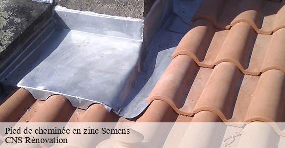 Pied de cheminée en zinc semens-33490 CNS Rénovation