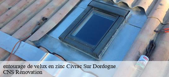 entourage de velux en zinc 33350