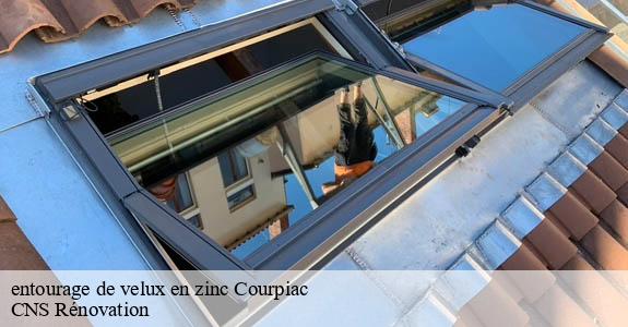 entourage de velux en zinc courpiac-33760 CNS Rénovation