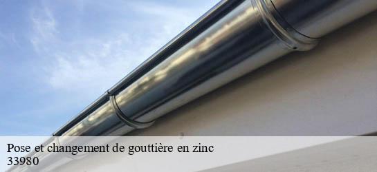 Pose et changement de gouttière en zinc 33980