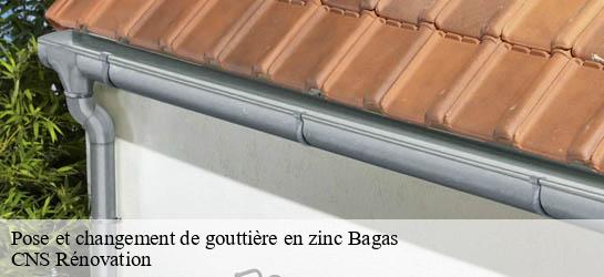 Pose et changement de gouttière en zinc 33190