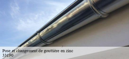 Pose et changement de gouttière en zinc 33190