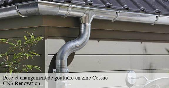 Pose et changement de gouttière en zinc cessac-33760 CNS Rénovation