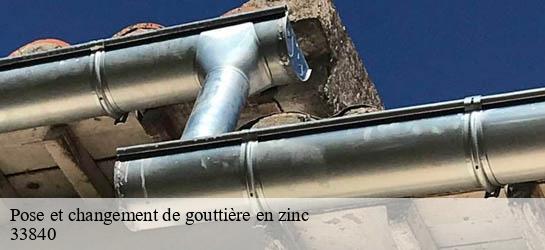 Pose et changement de gouttière en zinc 33840