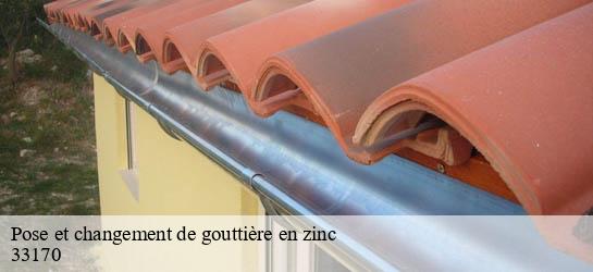 Pose et changement de gouttière en zinc 33170