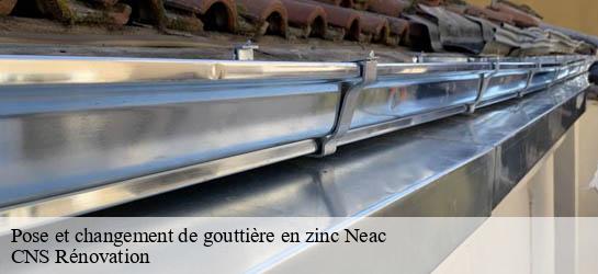 Pose et changement de gouttière en zinc 33500