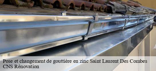 Pose et changement de gouttière en zinc 33330