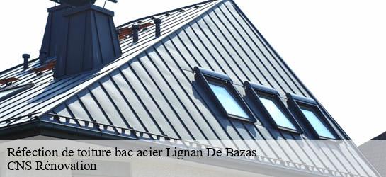 Réfection de toiture bac acier 33430