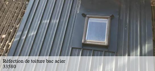 Réfection de toiture bac acier 33580
